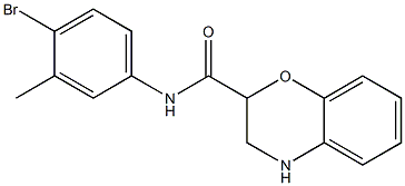 N-(4-bromo-3-methylphenyl)-3,4-dihydro-2H-1,4-benzoxazine-2-carboxamide Struktur