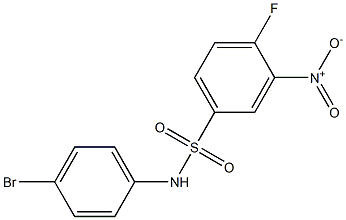 N-(4-bromophenyl)-4-fluoro-3-nitrobenzene-1-sulfonamide Struktur