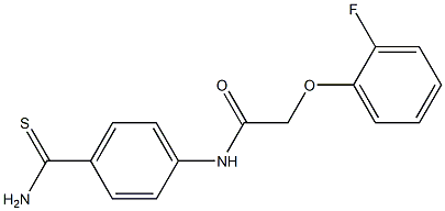 N-(4-carbamothioylphenyl)-2-(2-fluorophenoxy)acetamide Struktur