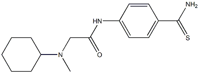 N-(4-carbamothioylphenyl)-2-[cyclohexyl(methyl)amino]acetamide Struktur