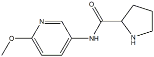 N-(6-methoxypyridin-3-yl)pyrrolidine-2-carboxamide Struktur