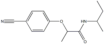 N-(butan-2-yl)-2-(4-cyanophenoxy)propanamide Struktur