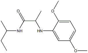 N-(butan-2-yl)-2-[(2,5-dimethoxyphenyl)amino]propanamide Struktur