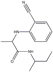 N-(butan-2-yl)-2-[(2-cyanophenyl)amino]propanamide Struktur