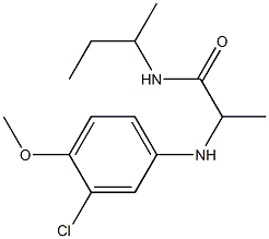 N-(butan-2-yl)-2-[(3-chloro-4-methoxyphenyl)amino]propanamide Struktur