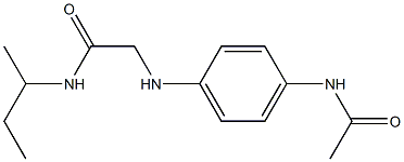 N-(butan-2-yl)-2-[(4-acetamidophenyl)amino]acetamide Struktur