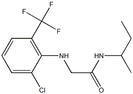 N-(butan-2-yl)-2-{[2-chloro-6-(trifluoromethyl)phenyl]amino}acetamide Struktur