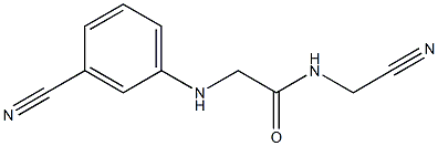 N-(cyanomethyl)-2-[(3-cyanophenyl)amino]acetamide Struktur