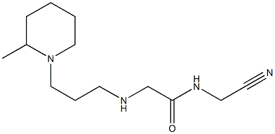 N-(cyanomethyl)-2-{[3-(2-methylpiperidin-1-yl)propyl]amino}acetamide Struktur