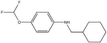 N-(cyclohexylmethyl)-4-(difluoromethoxy)aniline Struktur