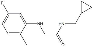 N-(cyclopropylmethyl)-2-[(5-fluoro-2-methylphenyl)amino]acetamide Struktur