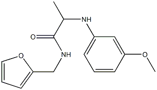 N-(furan-2-ylmethyl)-2-[(3-methoxyphenyl)amino]propanamide Struktur