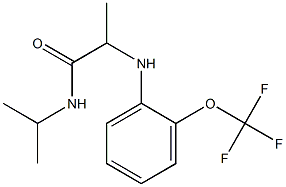 N-(propan-2-yl)-2-{[2-(trifluoromethoxy)phenyl]amino}propanamide Struktur