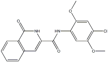 3-Isoquinolinecarboxamide,  N-(4-chloro-2,5-dimethoxyphenyl)-1,2-dihydro-1-oxo- Struktur