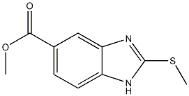 2-Methylsulfanyl-1H-benzoimidazole-5-carboxylic acid methyl ester Struktur