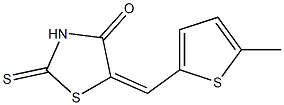 5-[(5-methyl-2-thienyl)methylene]-2-thioxo-1,3-thiazolidin-4-one Struktur