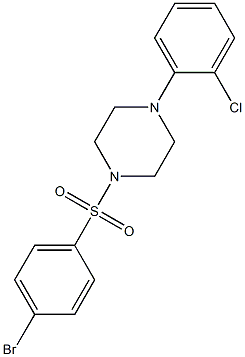 1-[(4-bromophenyl)sulfonyl]-4-(2-chlorophenyl)piperazine Struktur