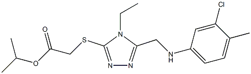 1-methylethyl [(5-{[(3-chloro-4-methylphenyl)amino]methyl}-4-ethyl-4H-1,2,4-triazol-3-yl)sulfanyl]acetate Struktur