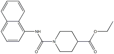 ethyl 1-[(1-naphthylamino)carbonyl]-4-piperidinecarboxylate Struktur