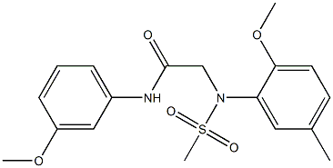 2-[2-methoxy-5-methyl(methylsulfonyl)anilino]-N-(3-methoxyphenyl)acetamide Struktur