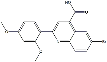 6-bromo-2-(2,4-dimethoxyphenyl)-4-quinolinecarboxylic acid Struktur