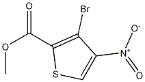 methyl 3-bromo-4-nitro-2-thiophenecarboxylate Struktur