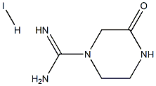 3-OXO-PIPERAZINE-1-CARBOXAMIDINE HYDROIODIDE Struktur