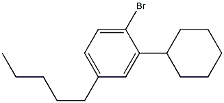 4-trans-n-Pentylcyclohexylbromobenzene Struktur