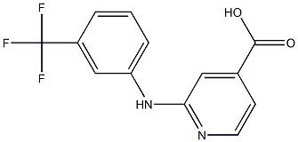 2-{[3-(trifluoromethyl)phenyl]amino}pyridine-4-carboxylic acid Struktur