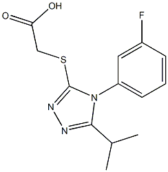 2-{[4-(3-fluorophenyl)-5-(propan-2-yl)-4H-1,2,4-triazol-3-yl]sulfanyl}acetic acid Struktur