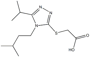 2-{[4-(3-methylbutyl)-5-(propan-2-yl)-4H-1,2,4-triazol-3-yl]sulfanyl}acetic acid Struktur