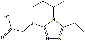 2-{[4-(butan-2-yl)-5-ethyl-4H-1,2,4-triazol-3-yl]sulfanyl}acetic acid Struktur