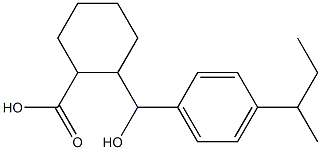 2-{[4-(butan-2-yl)phenyl](hydroxy)methyl}cyclohexane-1-carboxylic acid Struktur