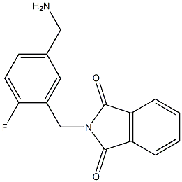 2-{[5-(aminomethyl)-2-fluorophenyl]methyl}-2,3-dihydro-1H-isoindole-1,3-dione Struktur