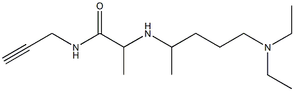 2-{[5-(diethylamino)pentan-2-yl]amino}-N-(prop-2-yn-1-yl)propanamide Struktur