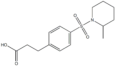 3-{4-[(2-methylpiperidine-1-)sulfonyl]phenyl}propanoic acid Struktur