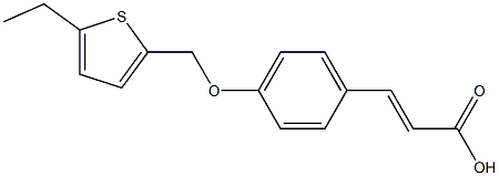 3-{4-[(5-ethylthiophen-2-yl)methoxy]phenyl}prop-2-enoic acid Struktur