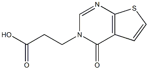 3-{4-oxo-3H,4H-thieno[2,3-d]pyrimidin-3-yl}propanoic acid Struktur