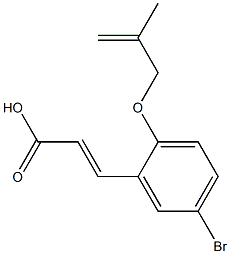 3-{5-bromo-2-[(2-methylprop-2-en-1-yl)oxy]phenyl}prop-2-enoic acid Struktur