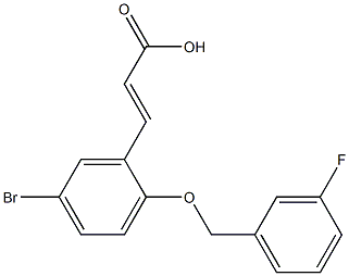 3-{5-bromo-2-[(3-fluorophenyl)methoxy]phenyl}prop-2-enoic acid Struktur