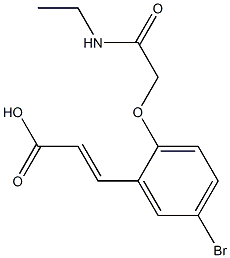 3-{5-bromo-2-[(ethylcarbamoyl)methoxy]phenyl}prop-2-enoic acid Struktur