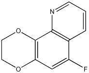 1,4-Dioxino[2,3-h]quinoline,  6-fluoro-2,3-dihydro- Struktur