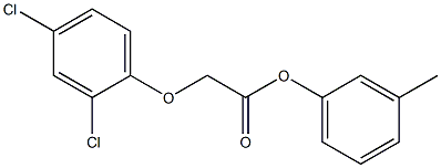 3-methylphenyl 2-(2,4-dichlorophenoxy)acetate Struktur