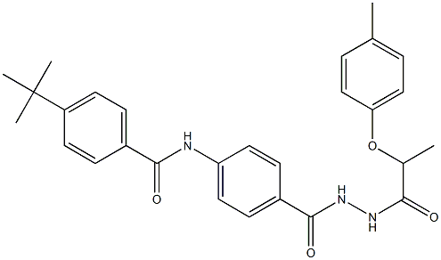 4-(tert-butyl)-N-[4-({2-[2-(4-methylphenoxy)propanoyl]hydrazino}carbonyl)phenyl]benzamide Struktur