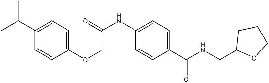 4-{[2-(4-isopropylphenoxy)acetyl]amino}-N-(tetrahydro-2-furanylmethyl)benzamide Struktur