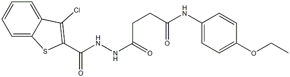 4-{2-[(3-chloro-1-benzothiophen-2-yl)carbonyl]hydrazino}-N-(4-ethoxyphenyl)-4-oxobutanamide Struktur