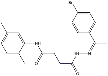 4-{2-[(Z)-1-(4-bromophenyl)ethylidene]hydrazino}-N-(2,5-dimethylphenyl)-4-oxobutanamide Struktur