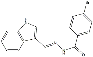 4-bromo-N'-[(E)-1H-indol-3-ylmethylidene]benzohydrazide Struktur