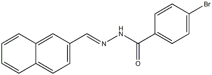 4-bromo-N'-[(E)-2-naphthylmethylidene]benzohydrazide Struktur