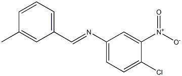 N-(4-chloro-3-nitrophenyl)-N-[(E)-(3-methylphenyl)methylidene]amine Struktur